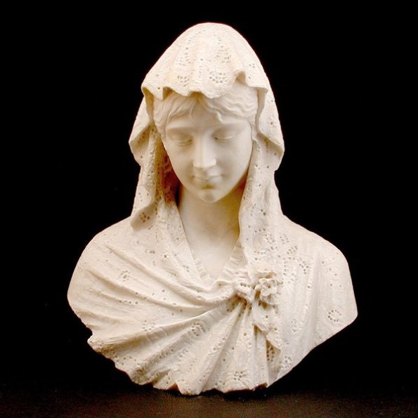 Bust of a woman, by Cesare Lapini (1846-1908)
